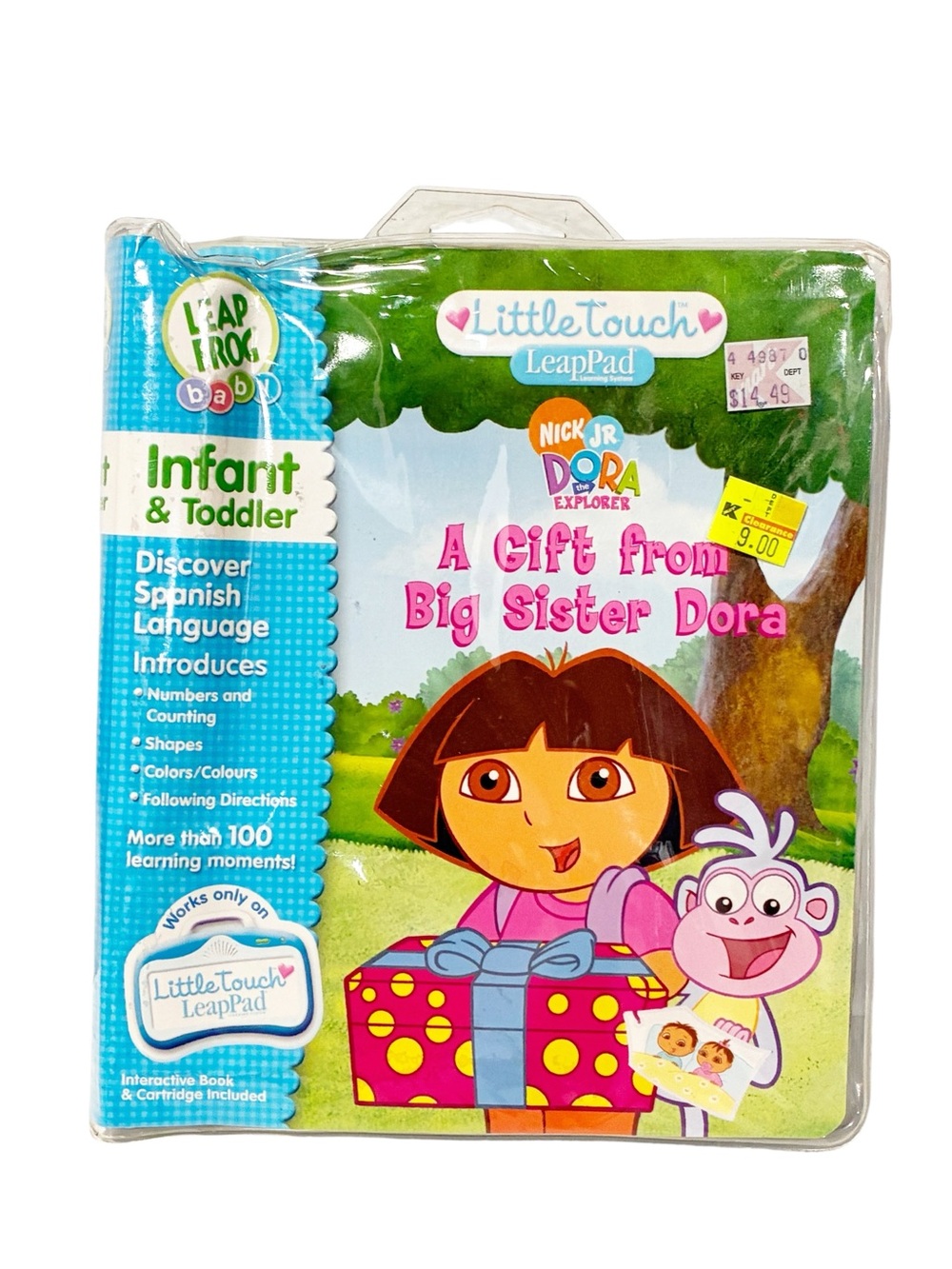 A Gift from Big Sister Dora The Explorer, Leap Frog Baby Book and Game in Case